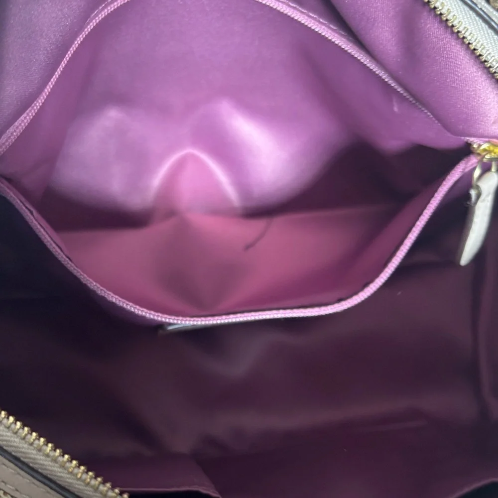 Coach Poppy 2013 East/West Satchel/Crossbody in Sequin w Satin Purple Inside - Picture 9 of 16